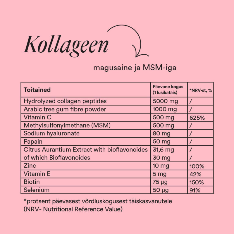 Toidulisand prebiootikumidega  COLLAGEN